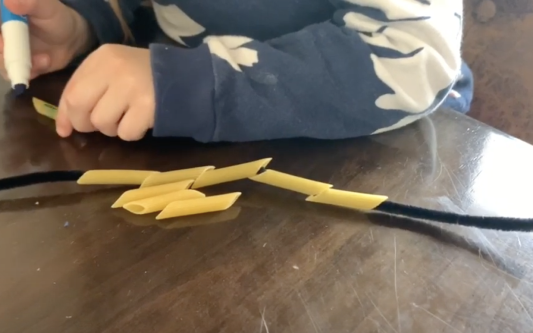 Fine Motor Pasta & Cereal Threading